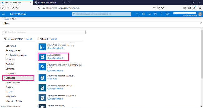 Create Your SQL Database In Azure Portal
