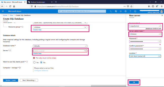 Create Your SQL Database In Azure Portal