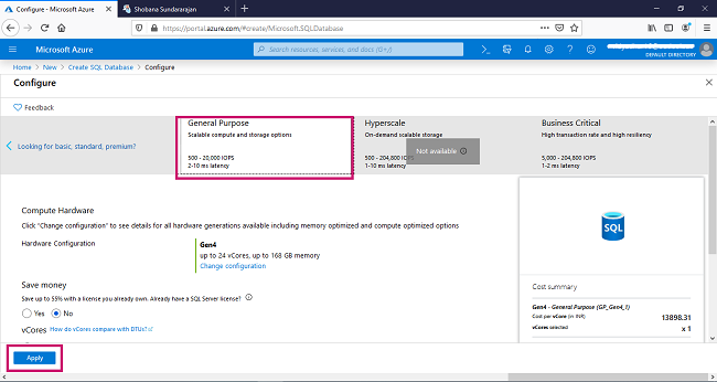 Create Your SQL Database In Azure Portal