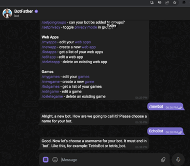 js send message to telegram