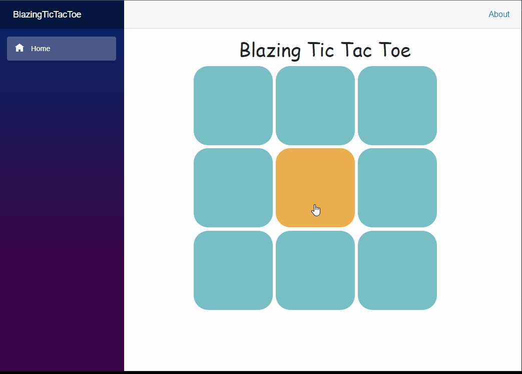 Animation of Blazing Tic Tac Toe