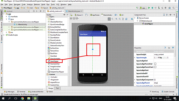 Create A ViewFlipper App In Android Application Using Android Studio