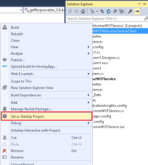 Create A WCF Service Client In Visual Studio