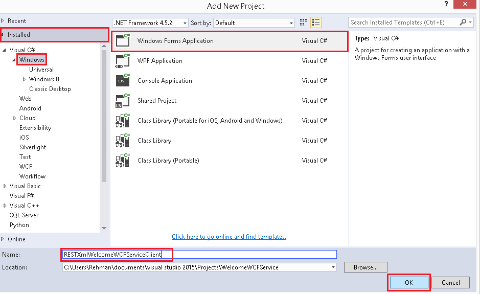 Create A WCF Service Client In Visual Studio