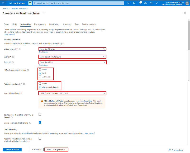 Create a Windows virtual machine in the Azure portal