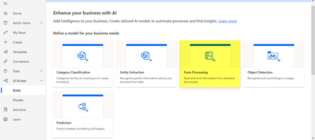 Create AI Model using AI Builder to Extract Data from Document in Power Platform