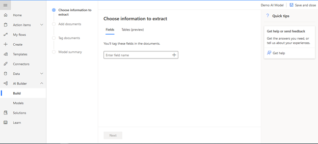 Create AI Model using AI Builder to Extract Data from Document in Power Platform