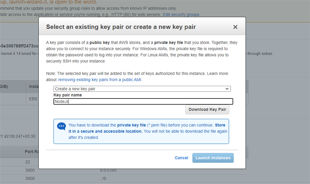 Create Amazon Linux AMI EC2 Instance And Deploy NodeJS Application