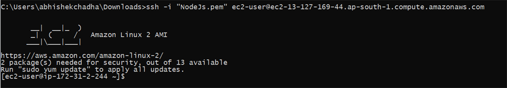 Create Amazon Linux AMI EC2 Instance And Deploy NodeJS Application