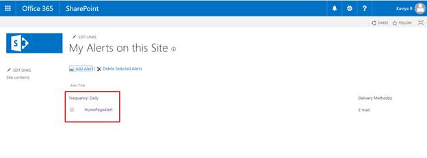 SharePoint site page