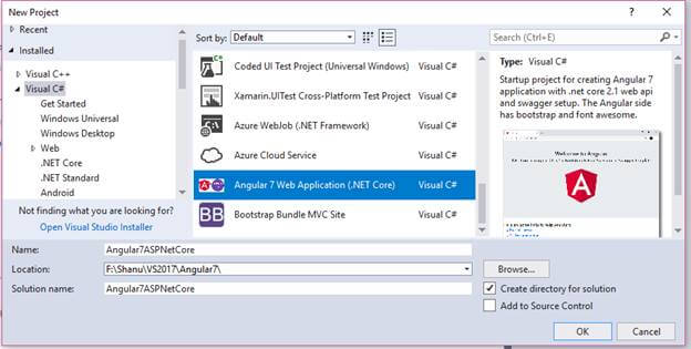 Getting Started With Angular 7 And ASP.NET Core 2.1
