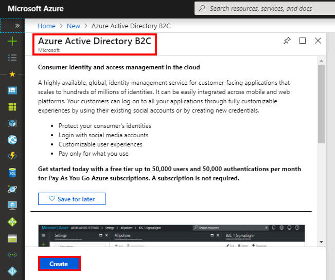 Create An Azure Active Directory B2C Tenant