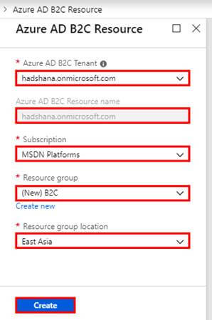 Create An Azure Active Directory B2C Tenant