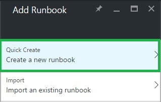 Create a new runbook