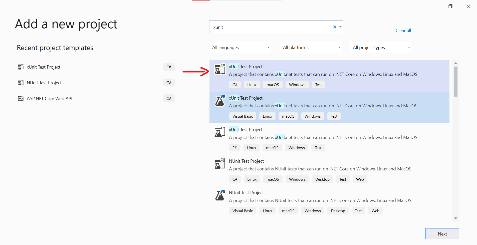 Create Unit Test using xUnit and Moq