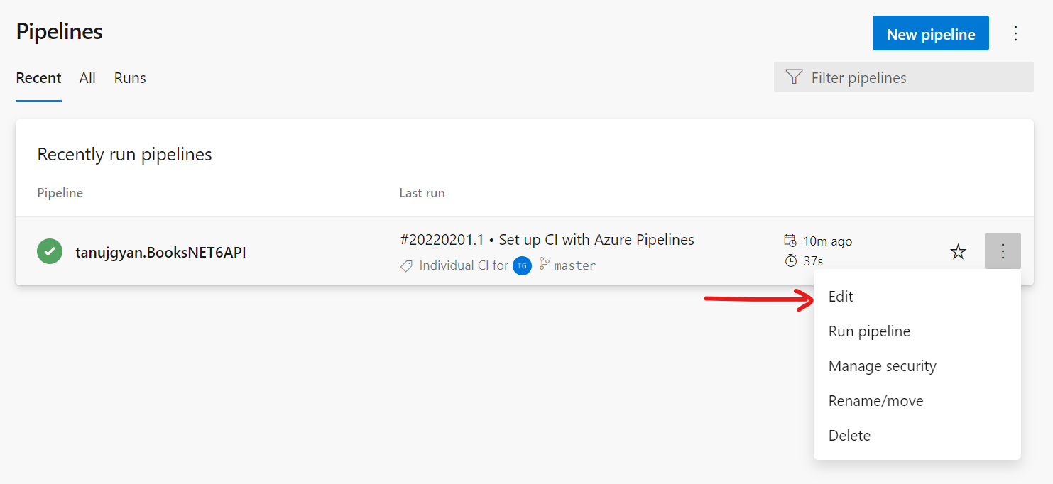 Create Build pipeline on Azure Devops
