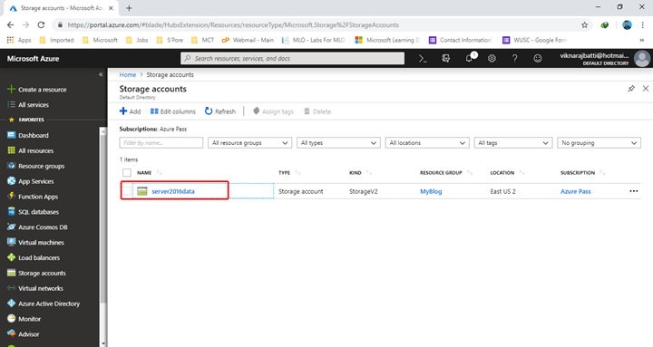 Azure File Sync Service