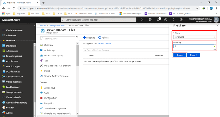 Azure File Sync Service