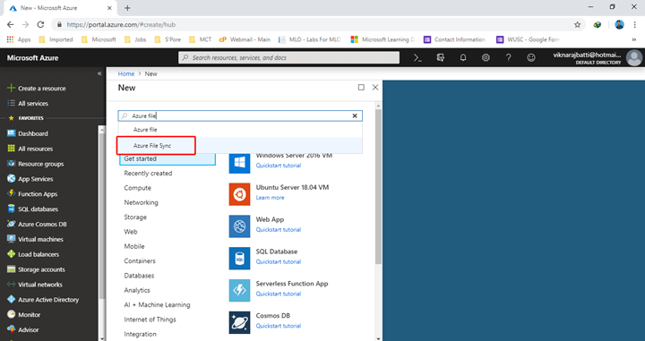 Azure File Sync Service