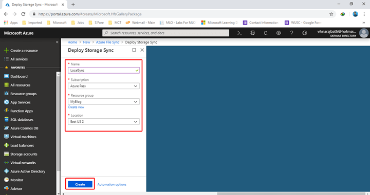 Azure File Sync Service