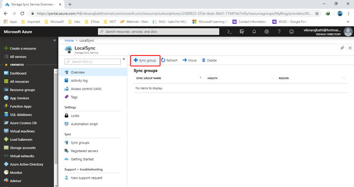 Azure File Sync Service