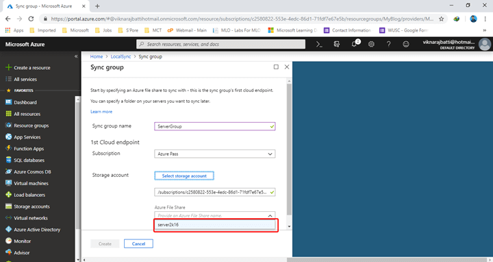 Azure File Sync Service