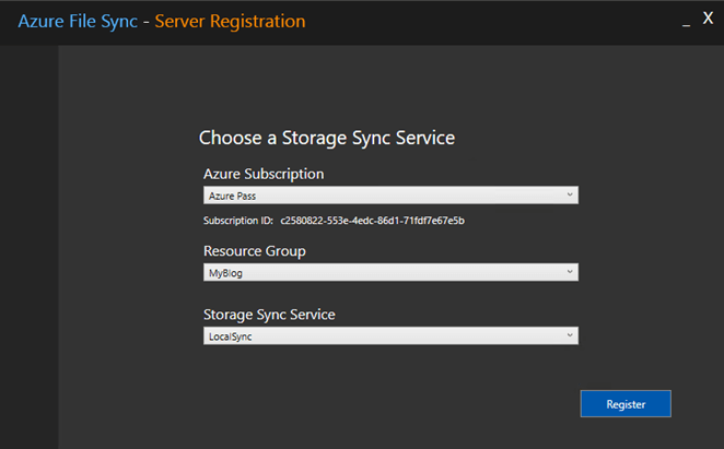 Azure File Sync Service