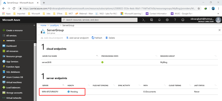 Azure File Sync Service