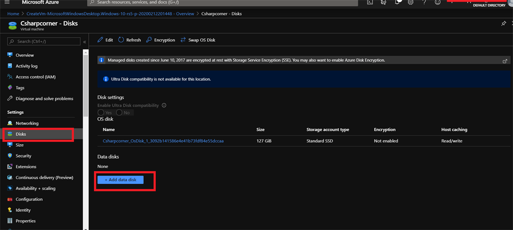 Create And Add A Storage Disk In Virtual Machine