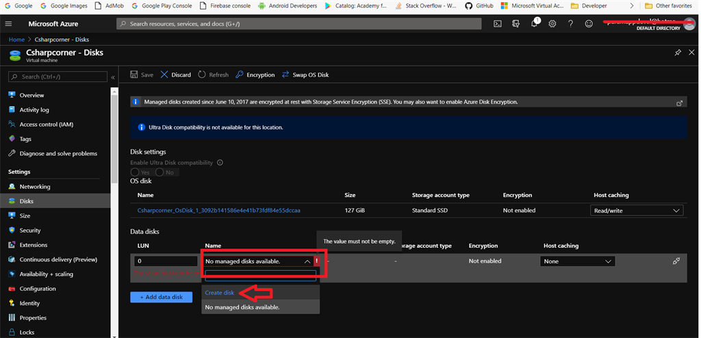 Create And Add A Storage Disk In Virtual Machine