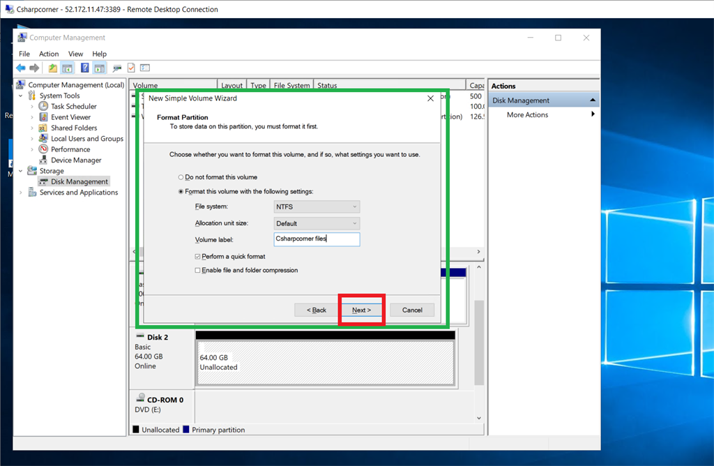 Create And Add A Storage Disk In Virtual Machine