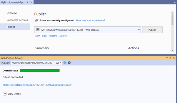 Create and Deploy Your First .Net Core App in Azure App Service