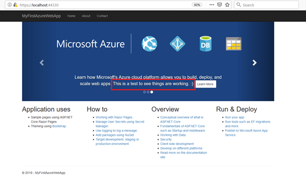 Create and Deploy Your First .Net Core App in Azure App Service