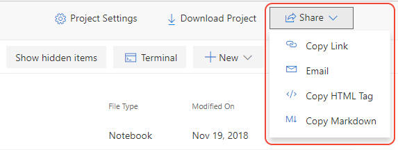 Create And Share Azure Notebook