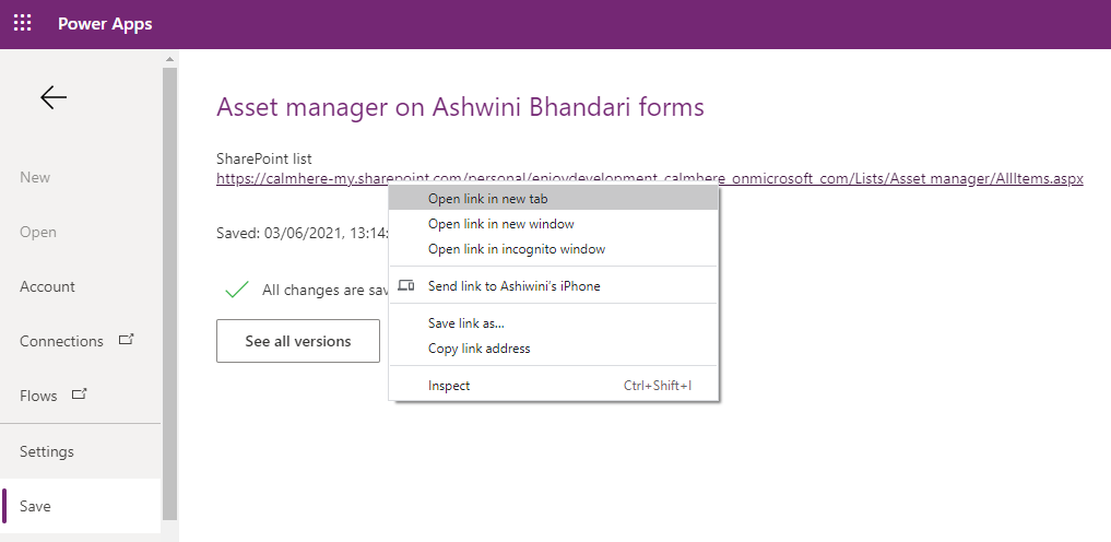 Create Asset Manager List from Microsoft List Templates And Customize List Form Using Power Apps