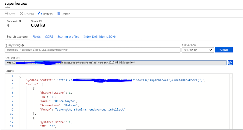 Create Azure Search Index, Load Data And Query From .NET SDK