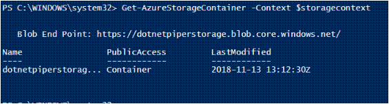 Create Azure Storage Account and Container using PowerShell