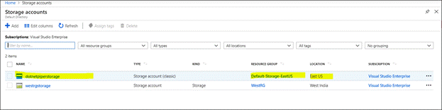 Create Azure Storage Account and Container using PowerShell