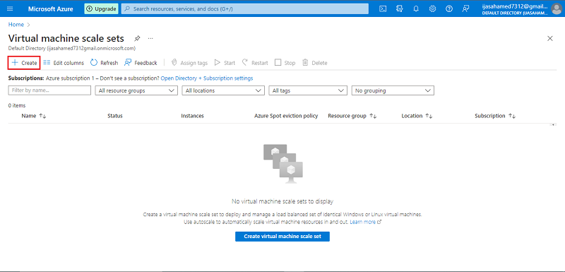 Create Azure virtual machine scale sets