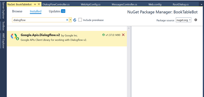 Create Chatbot Using Microsoft's Bot Framework And Dialogflow API - (Bot using Microsoft's Bot Framework)