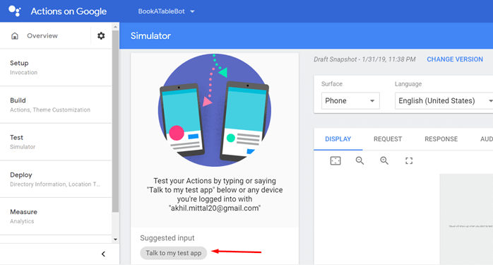 Create Chatbot Using Microsoft's Bot Framework And Dialogflow API - (Bot using Microsoft's Bot Framework)