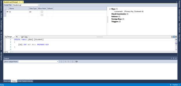 Create Database Project In Visual Studio 2015