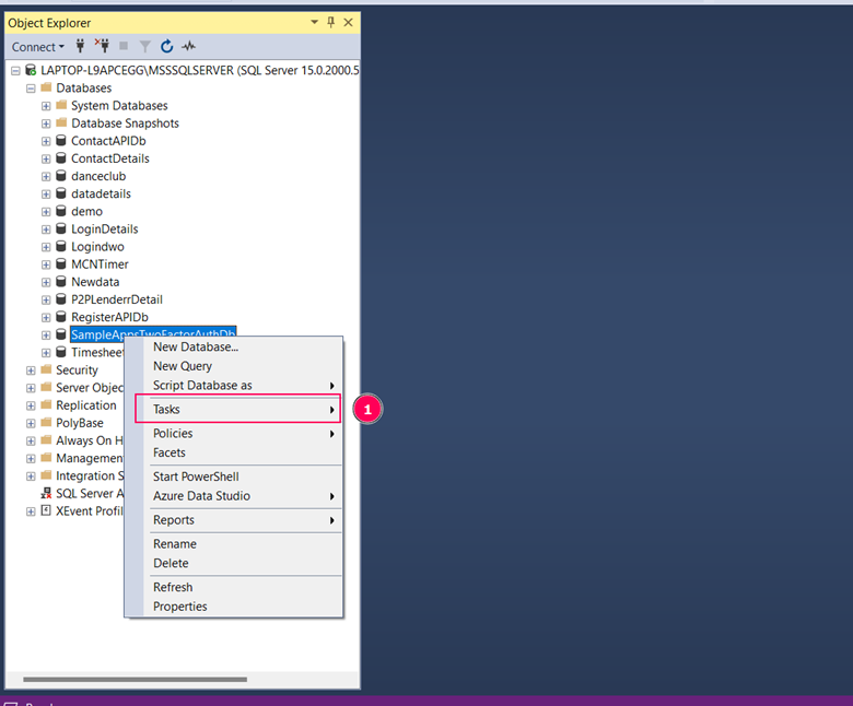 Create Database Script With Table Data In SQL Server
