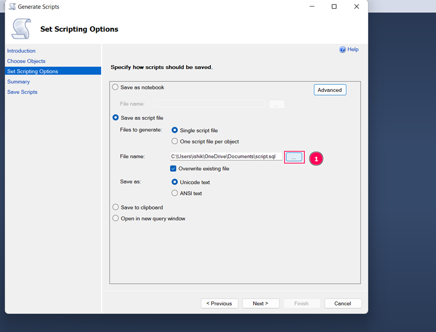 Create Database Script With Table Data In SQL Server