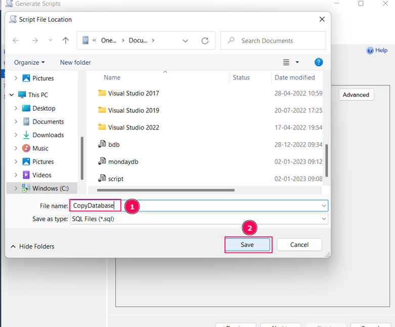 Create Database Script With Table Data In SQL Server