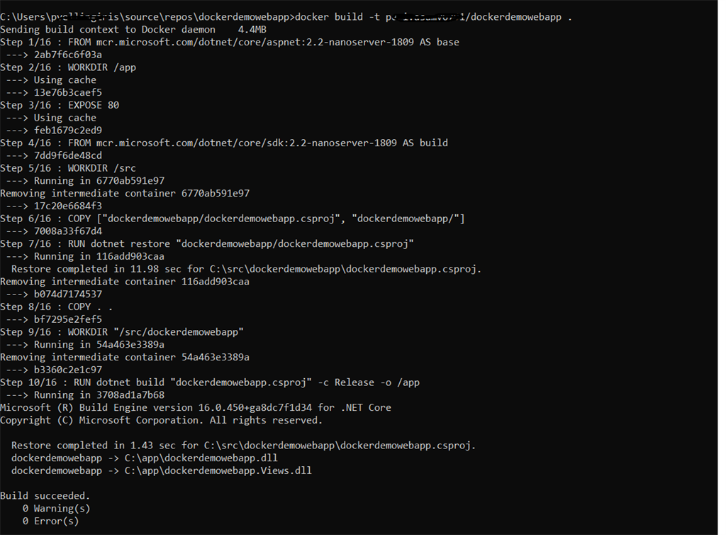 Create Docker Image For Simple Web Application And Hosting Using Visual Studio .NET Core