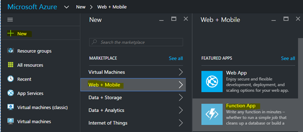 Create First Azure Function
