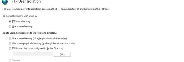 FTP User Isolation
