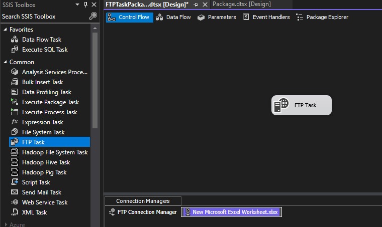 Create FTP Task in SQL Server Integration Services