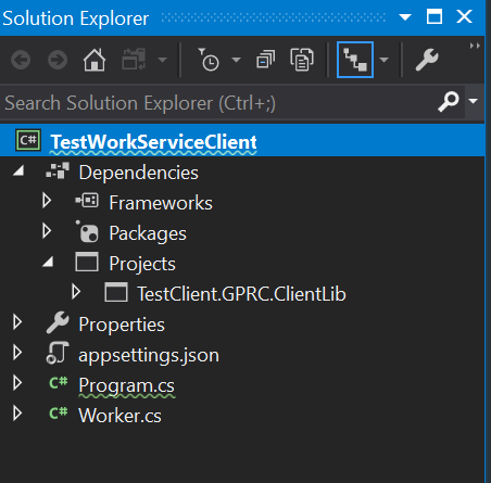 Create gRPC Consolse And WorkerService Client Applications